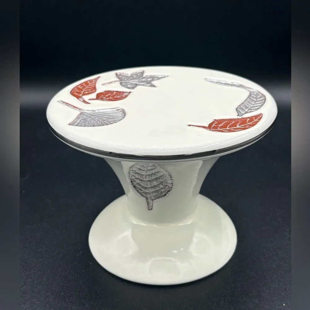 Pedestal Candle Holder 5.5” X 3.75”  The White Barn Candle Co Bath & Body Leaves
